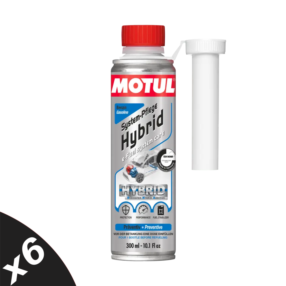 Motul E-Fuel System Care Hybrid Petrol Additive Hev Phev Cleaner 6X300ml 5056820573625
