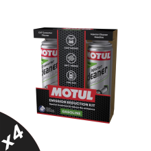 MOTUL Emission Reduction Kit Petrol Injector & Catalytic Converter Cleaner 4x600ml