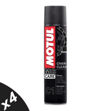 Motul C1 Chain Cleaner Spray Motorcycle Cleaner Degreaser Spray 4x400ml
