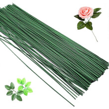 (As show, One size) QQDD 200 Pcs Floral Stem Wire,16 Inch 22 Gauge Dark Green Bouquet Stem compatible with Flower A