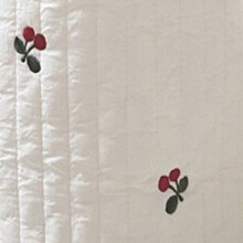Niedliche Baumwoll-Babyflaschenaufbewahrungstasche mit Kirschenstickerei, Kinderwagen-Organizer