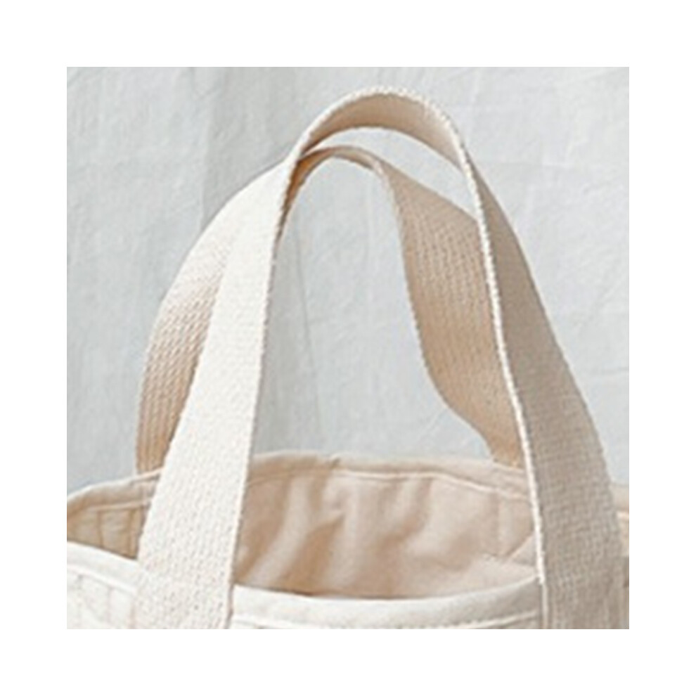Pure Cotton Baby Bottle Storage Bag | Stroller Diaper Caddy with Big Bear Embroidery