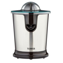 Tower T12062 Freeflow Citrus Juicer with Flexible Anti-Drip Spout, 85W, Stainless Steel