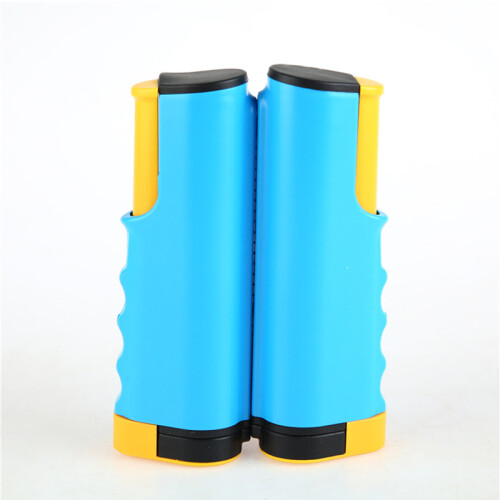 Retractable Table Tennis Net Rack Portable Safe Wavy Edge Blue Yellow