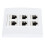 Εύκολη εγκατάσταση Ethernet Wall Plate Cat6 Female σε θηλυκό Keystone Jacks, σύνδεση χωρίς εργαλεία, 3