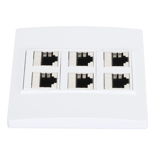Εύκολη εγκατάσταση Ethernet Wall Plate Cat6 Female σε θηλυκό Keystone Jacks, σύνδεση χωρίς εργαλεία, 2