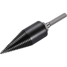 Wood Splitter for Log Splitting, Heavy Duty Drill Screw Cone Driver with Conical Shape Single Piece Construction, High Hardness Carbon Steel Forging