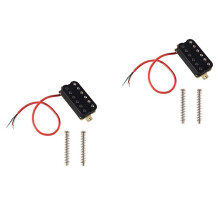 2X Electric Guitar Humbucker Pickups Bridge Alnico V Pickup Black