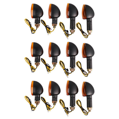 6X Universal 12V Motorcycle Turn Signal Indicator Light Front Back Flashing Halogen Light Blinker Flash for