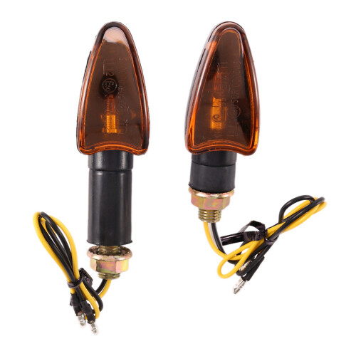 6X Universal 12V Motorcycle Turn Signal Indicator Light Front Back Flashing Halogen Light Blinker Flash for 2