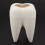 2X Tooth Shape White Ceramic Flower Pot Modern Design Planter Teeth Model  Desktop Pot  Gift(Without Plants) 2