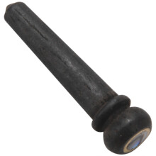 12Pcs Black Ebony Shell Guitar Bridge Bone Pins Set with Green Abalone Dot for Acoustic Guitar Accessories