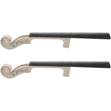 2X 4/4 Size Maple Violin Neck Ebony Fingerboard Violin DIY Kit with Hand Carved Scroll
