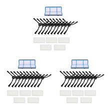 15 Filtros + 30 Cepillos Laterales para Medion Md 16192 Md 18500 Md 18501 Md 18600 Piezas de Repuesto