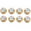 8X Set Gold Top Hat Knob for  for  Gold Foil Button 1