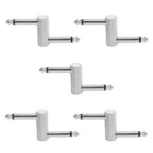 5X 6.35 Adapter Plug Pedal Coupler Sz Type Connector for Guitar Effect Pedal 1/4 Inch High-Grade Amplifier Adapter