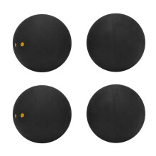 Squash Two-Yellow Dots Low Speed Sports Rubber Balls Professional Player Competition Squash(4 Pcs )