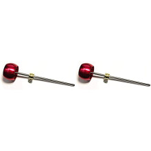 2X Aluminum Alloy Bass Drum Pedal Beater Kick Drum Foot Pedal Beater Percussion Instrument Accessory Part,Red