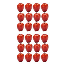 24 Pièces Séries Pommes Artificielles Fruits Délicieux Rouges pour la Cuisine Aliments à la Maison Décor Décoration de Fête à la Maison Pommes