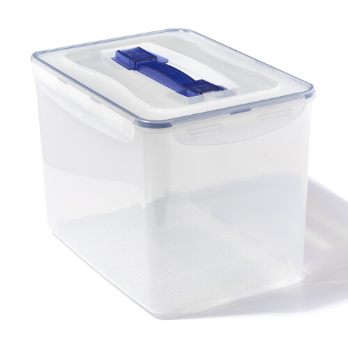 Lock & Lock Rectangular Storage Container - Clear/Blue, 12 L
