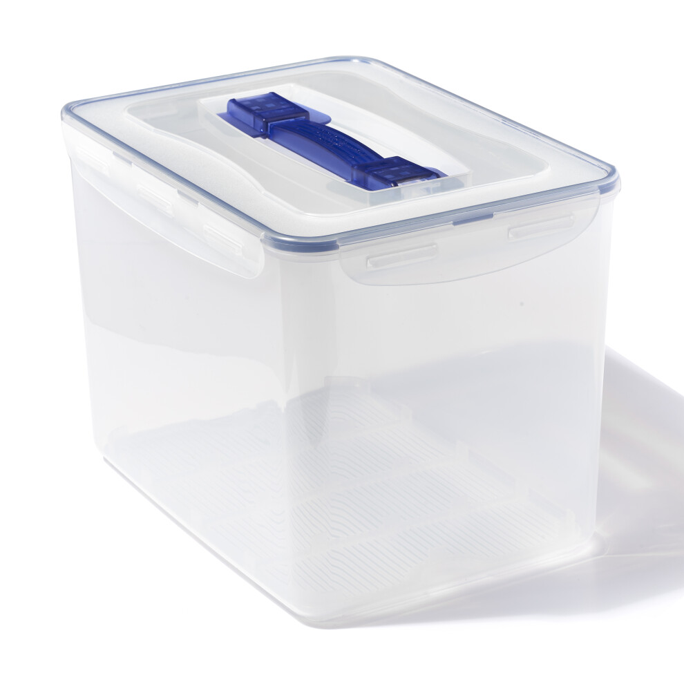 Lock & Lock Rectangular Storage Container - Clear/Blue, 12 L