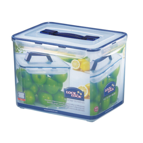 Lock & Lock Rectangular Storage Container - Clear/Blue, 12 L 1
