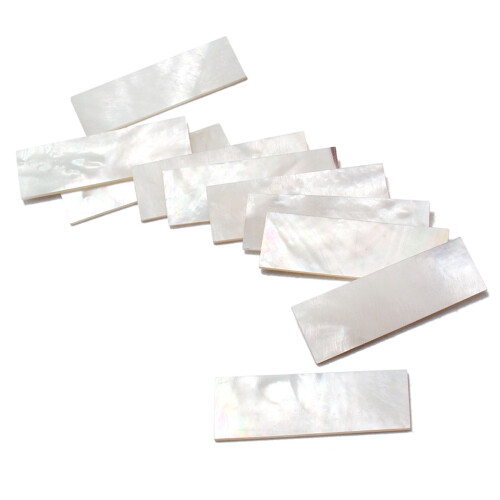 20 Piezas de Material de Incrustación de Nácar  Concha en  Hoja de Material de Incrustación Rectangular para Guitarra 2