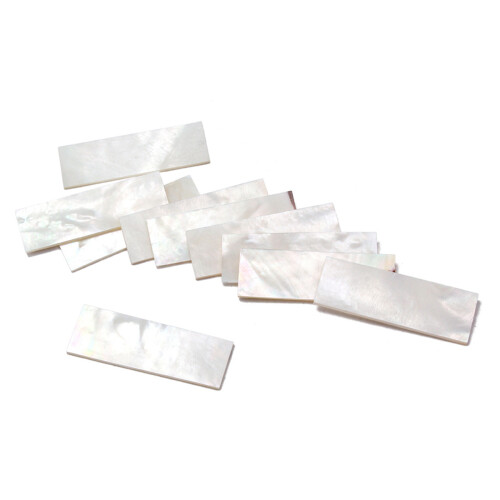 20 Piezas de Material de Incrustación de Nácar  Concha en  Hoja de Material de Incrustación Rectangular para Guitarra 1