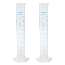 2X 500 Ml Plastic Transparent Graduated Tube.