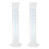 2X 500 Ml Plastic Transparent Graduated Tube. 1