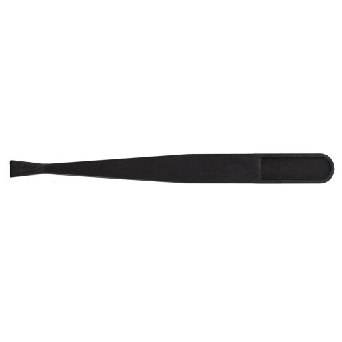 3X Manual Tool Black Plastic Flat Tip Anti-Static Tweezers 2