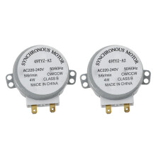 2X AC 220-240V 50/60Hz 5/6RPM 4W Turntable Synchronous Motor for Miniwave Oven