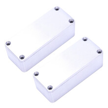 2 Stück Aluminium Stomp Box Effekte 1590A Stil Pedal Gehäuse für Gitarre
