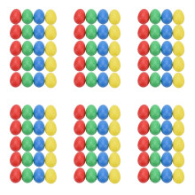 120Pcs Shaker Eggs Plastic Musical Egg Shaker with 4 Colors Kids Maracas Egg Percussion Toys