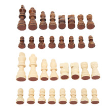 Chess Enthusiast Gift: 32PCS Dual Color Wooden Chess Figures