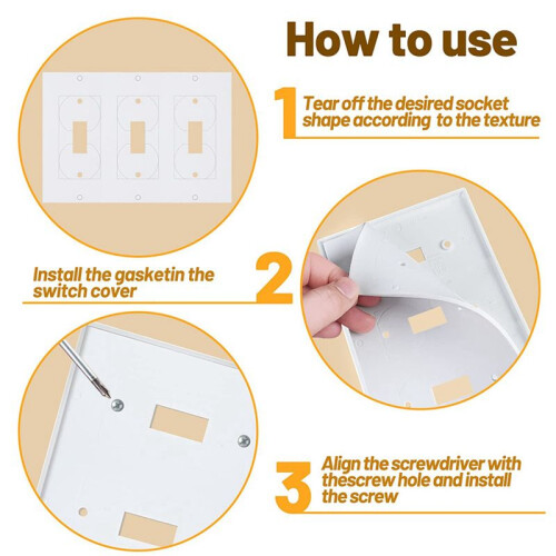40Pcs Wall Insulation Outlet Insulators Sealers,Electrical Outlet Insulation Pads for Wall, Light,  Socket 2
