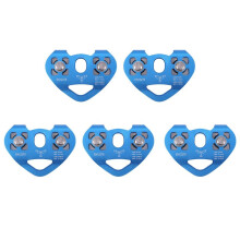 5X Arrampicata A Forma di Cuore Doppio Puleggia Cavo D'Acciaio 13mm Dispositivo per Arrampicata Carrello Tirolese Grand Rapide 24KN