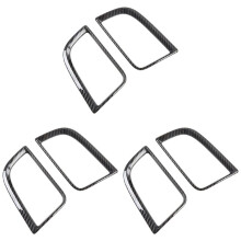 For Pajero Sport 2020 3PC Carbon Fiber ABS Car Air Conditioning Vent Outlet Cover Trim Car Styling