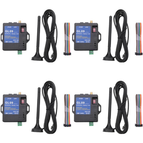 4X GL09 8 Channel Battery Operated App Control GSM Alarm Systems SMS Alert Security System 2019