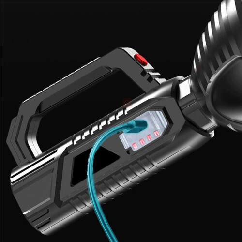 2X Strong Light Portable Flashlight USB Rechargeable Abs Outdoor LED Multi-Function Household Searchlight Portable Lamp 2