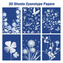 Cyanotype-Papier, 120 Stück A5-Sonnendruckpapier-Kit, Hochempfindliches Sonnendruck-Naturdruckpapier, Solar-Zeichenpapier