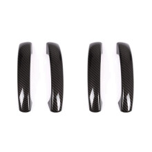 4x for 451 Fortwo 2009-2015 Carbon Fiber Car Exterior Door Handle Cover Trim Decor Sticker