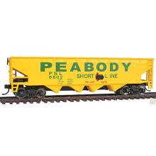 Walthers Trainline 931-1658 40' Offset Quad Hopper Peabody Short Line HO