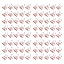 80pcs 19mm Rose Gold Metal Binder Clips with Strong Clamping Office Supplies