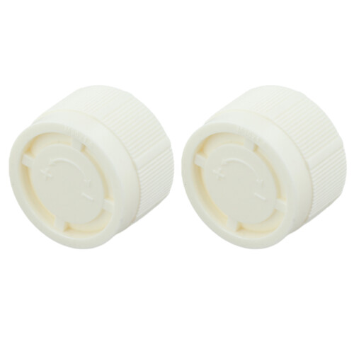 2pcs M30x1.5 TRV Heating Thermostatic Regulating Cap White Plastic Radiator Adjustment Covers 2