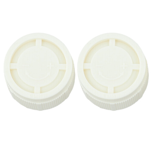 2pcs M30x1.5 TRV Heating Thermostatic Regulating Cap White Plastic Radiator Adjustment Covers 1