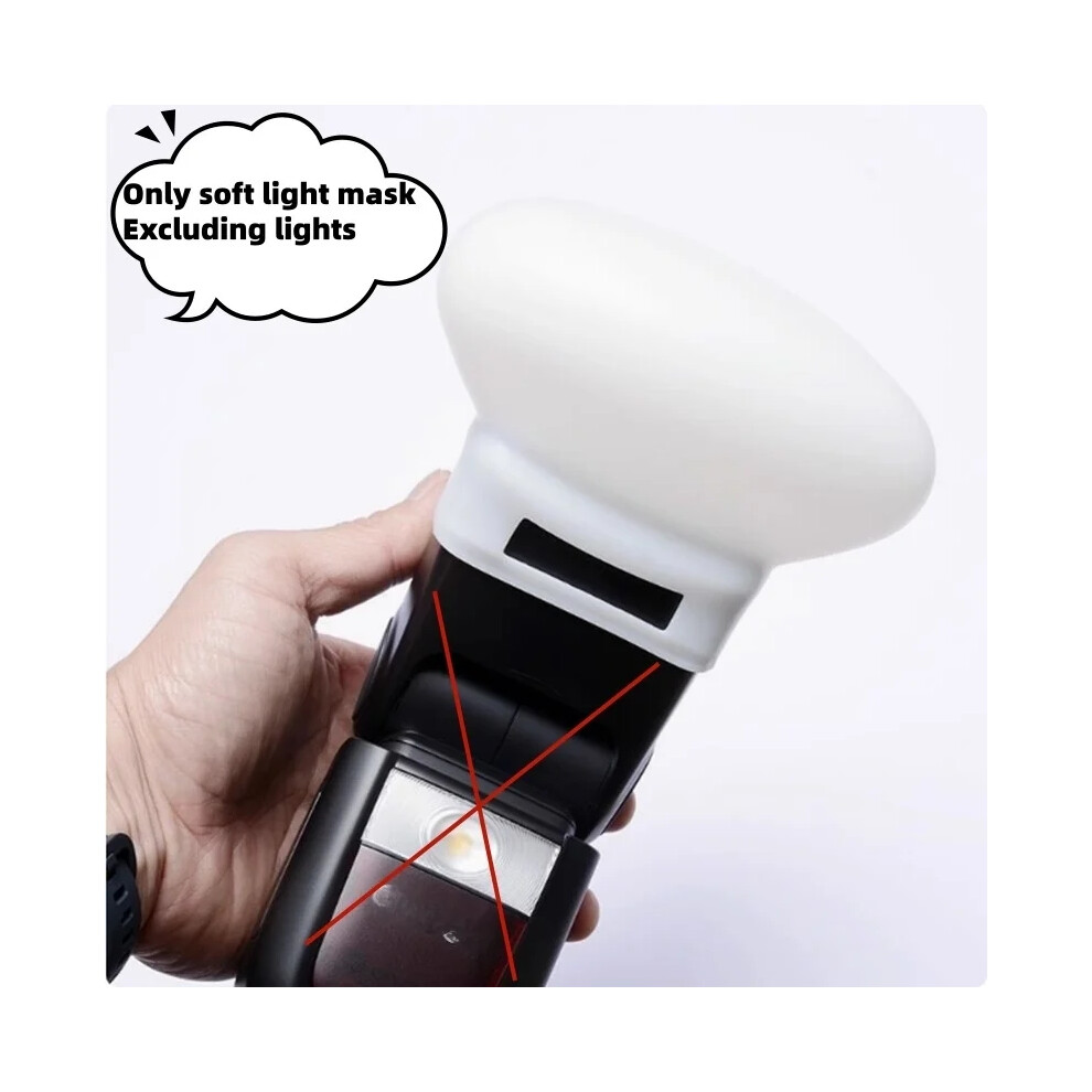 1Pcs Diffuser Bounce Dome Soft Silicone Flash Cap For Led Speedlite 6935161556940