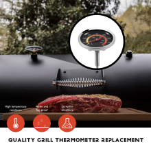 Grill Thermometer Smoker Temperature Gauge Charcoal Grill Pit Smoker Thermometer Heat Indicator For Meat Cooking
