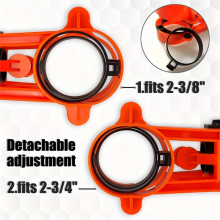 Door Lock Installation Kit For Wooden Doors Featuring 2-1/8"-1" Hole Saw Guide Template With 2Pc Screwdriver Bit