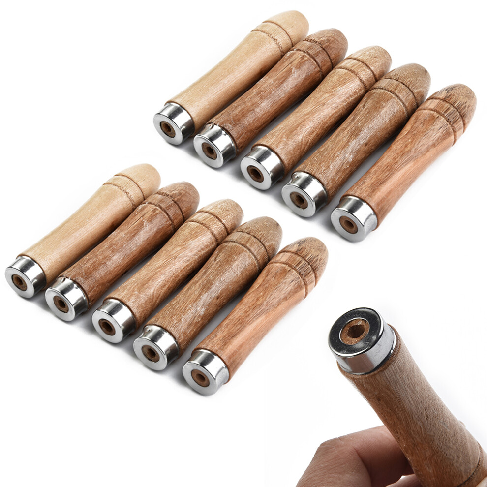 10Pcs Wooden File Handle Replacement Strong Metal Collar For File Craft Tool 9Cm Hand Tools Woodworking Tools Tool Accessories 6935161546286